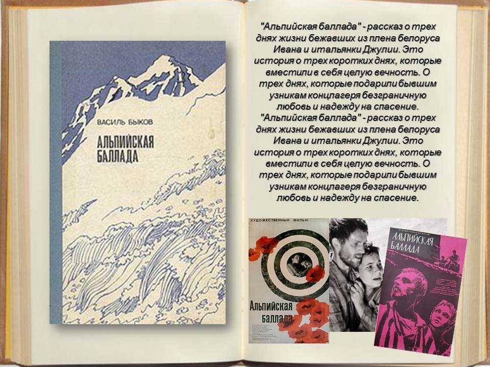 Повесть быкова «альпийская баллада»: краткое содержание и характеристика героев