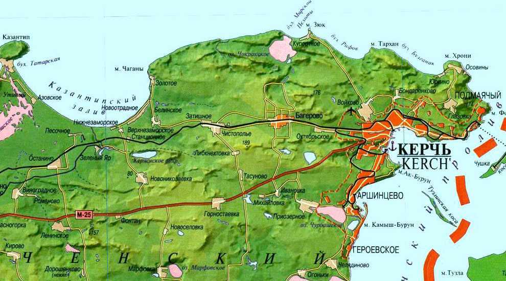 Карта крыма подробная с городами и поселками