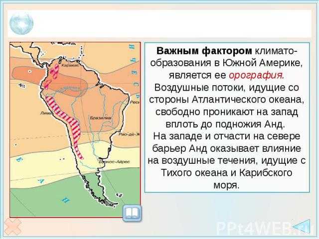 Климат южной америки
