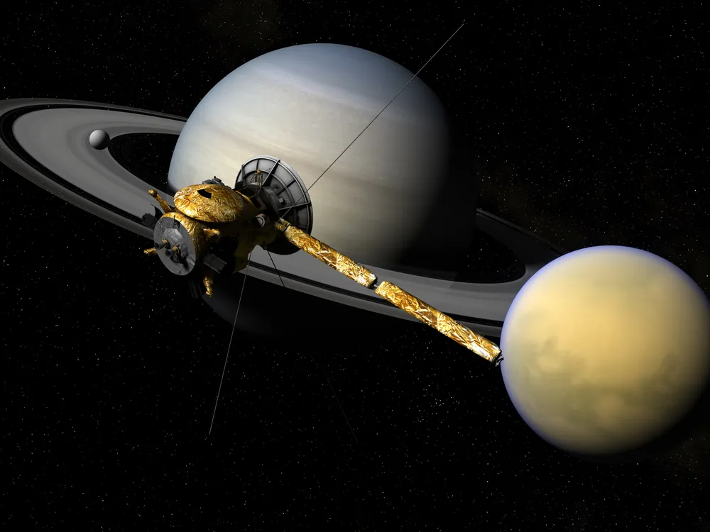 Спутники рядом. Спутник Титан Планета Сатурн. Сатурн Кассини. Планета Сатурн Кассини. Космический зонд на Титане.