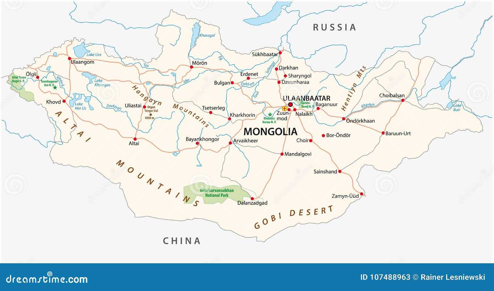 асфальтовые дороги в монголии на карте