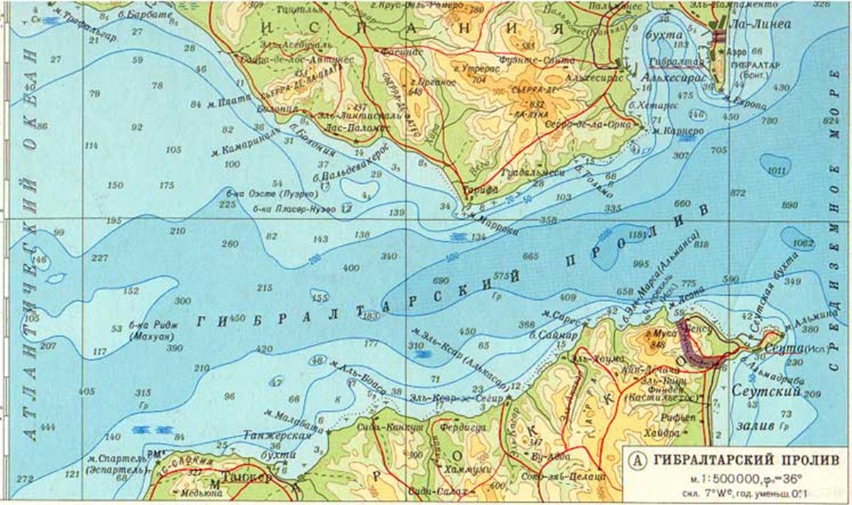 Проливы атлантического моря. Карта глубин Гибралтарского пролива. Пролив Гибралтар на карте. Где находится Гибралтарский пролив. Гибралтарский пролив на карте мира.