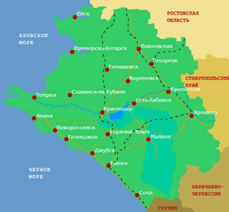 Карта Краснодарского края с городами. Карта Краснодарского кр с городами и поселками. Краснодарский край карта с городами и поселками. Карта Краснодарского края с населенными пунктами.