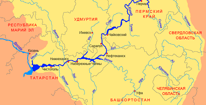 Откуда начинается река урал и где заканчивается. Река Кама на карте. Водные пути Волжского Камского бассейна. Схема реки Кама. Река Кама схема реки.