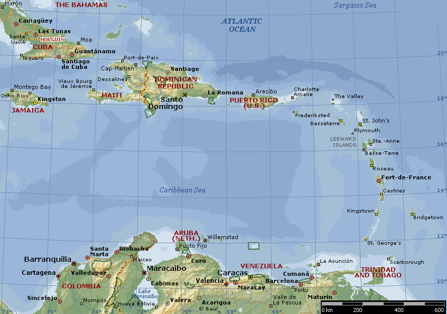 Карибский регион на карте. Острова Карибского моря на карте. Малые Антильские острова на карте.