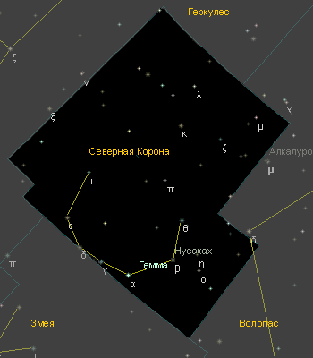 Северное созвездие 9 букв. Созвездие Северная корона звезды. Северная корона Созвездие самая яркая звезда. Северная корона Созвездие схема. Corona Borealis Созвездие.