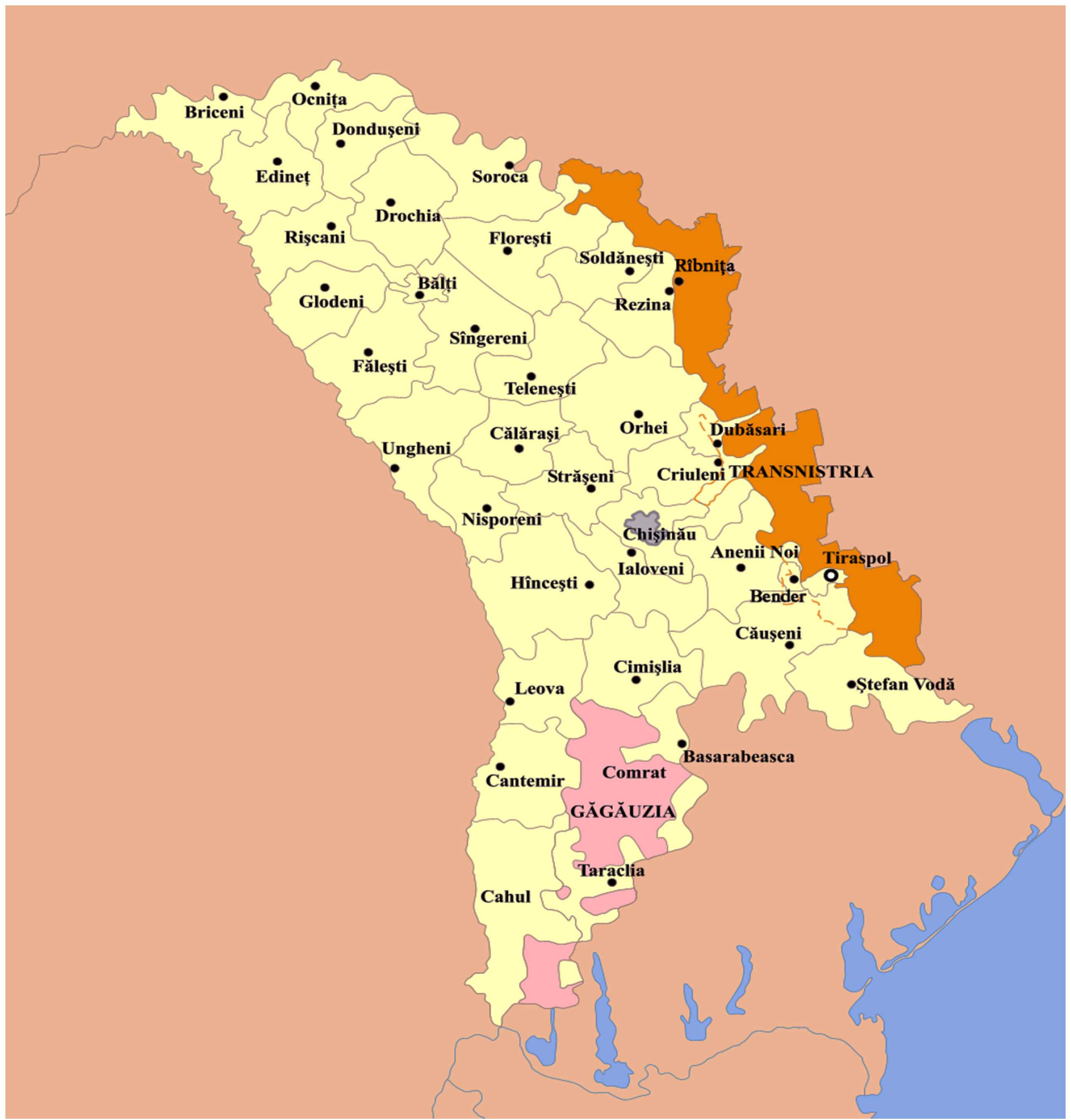 Гагаузия это где какая страна. Гагаузия и Приднестровье на карте Молдавии. Гагаузской автономии Молдавии карта. Гагаузия на карте Молдавии. Гагаузия на карте молодоыы.