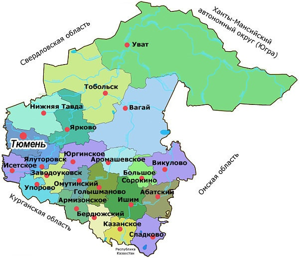 Карта хмао и янао с городами подробная. карта хмао с городами и поселками подробная