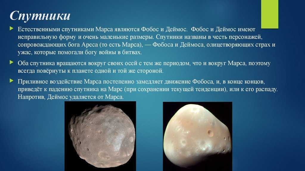 Спутники марса их фотографии и описание
