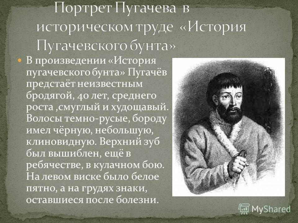 Сколько раз пугачева была. Портрет Пугачева в капитанской дочке.