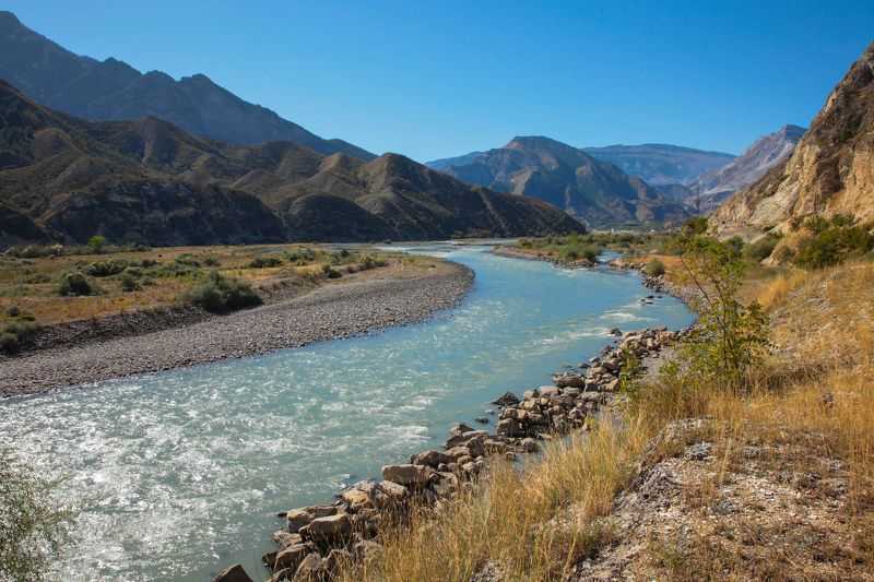 Село Братское Чечня река Терек