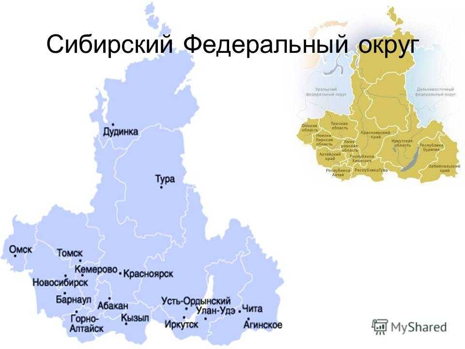 Субъекты федерации сибирский