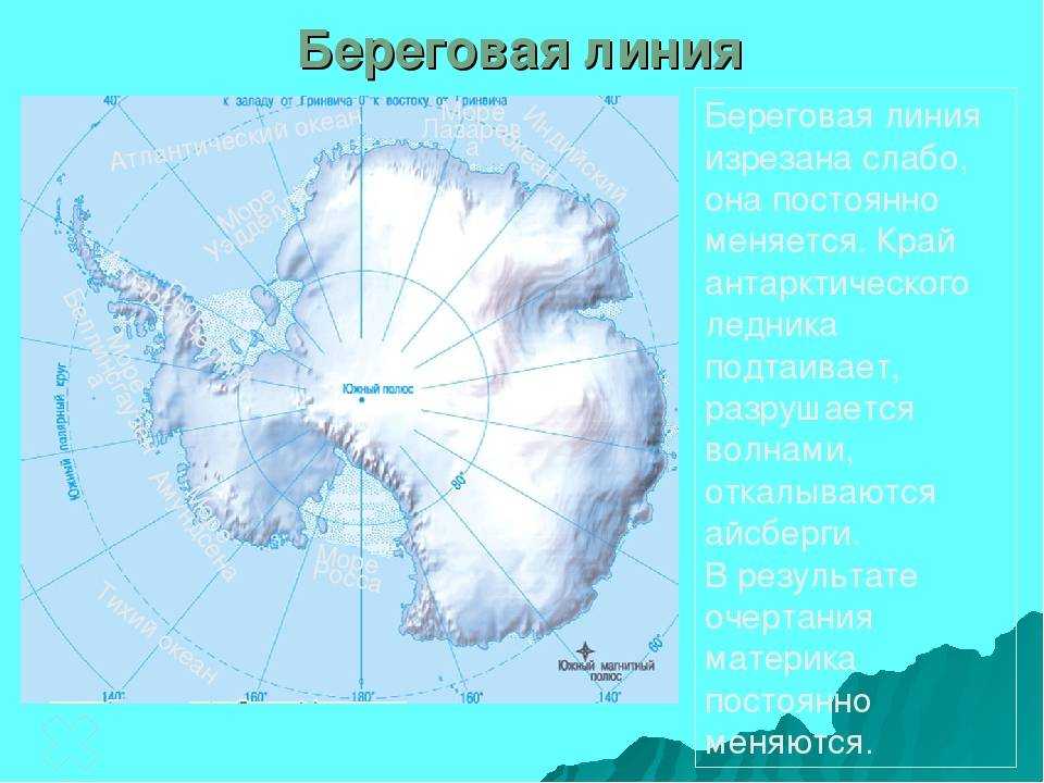 Географические карты антарктиды крупным планом на русском языке: физическая и контурная