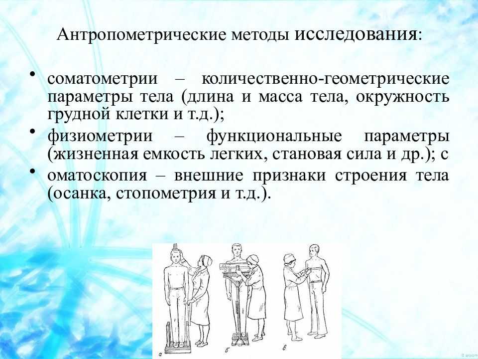 Техника проведения антропометрии. проведение антропометрии