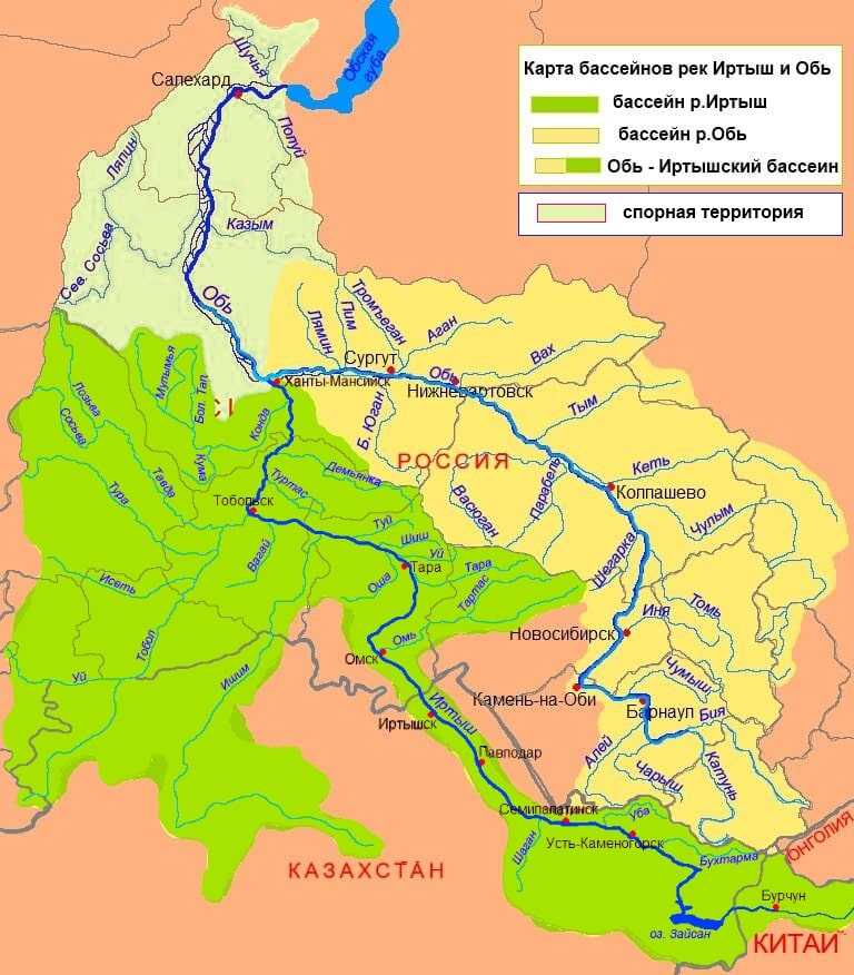 Схема реки иртыш в омске