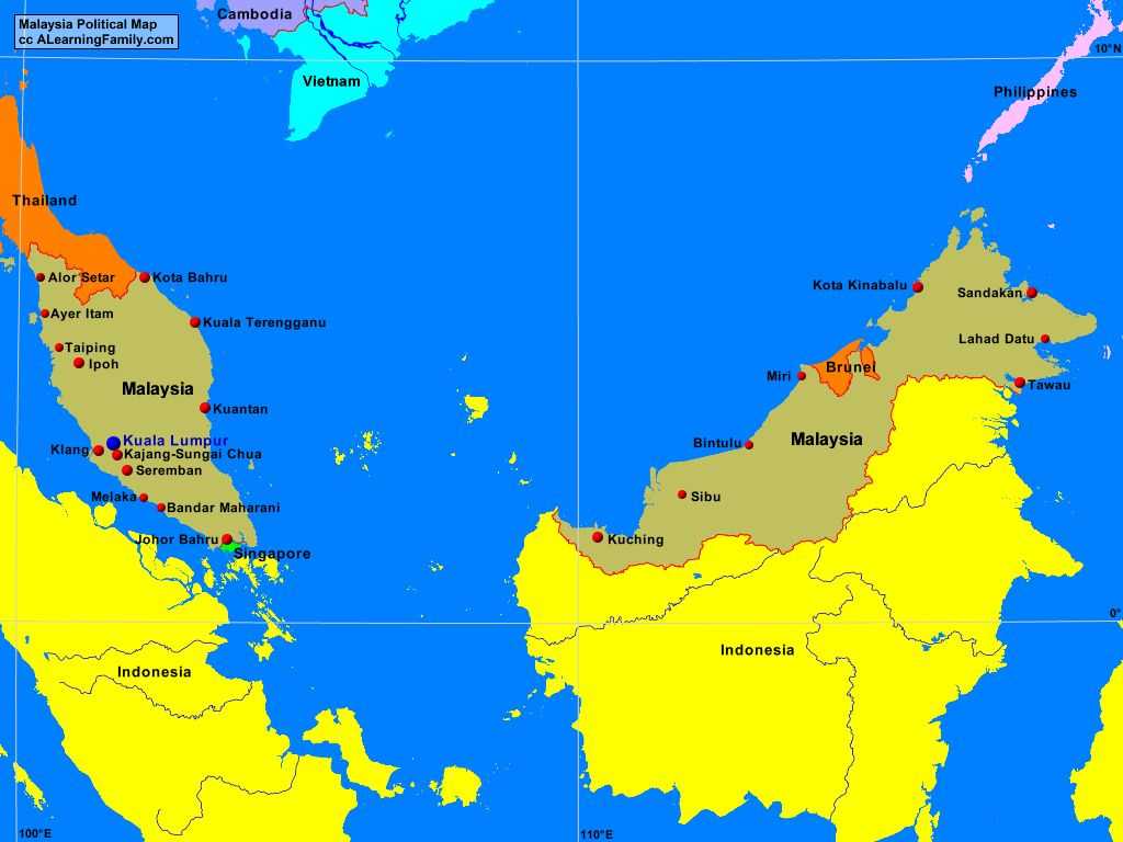 Штаты малайзии. Малайзия на карте. Столица Малайзии на карте. Карта Малайзии географическая.