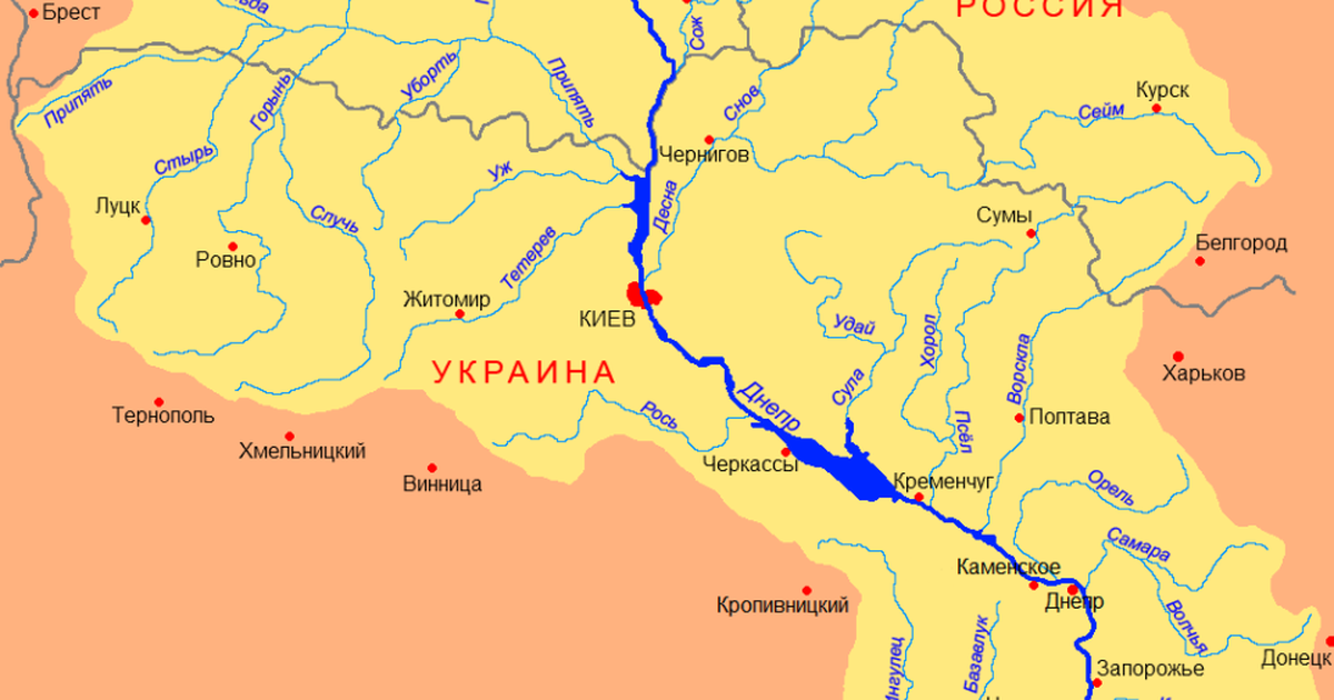 Какая река разделяет западную и восточную. Река Днепр на карте Украины. Днепр бассейн схема реки. Река Днепр на карте. Притоки Днепра на карте.