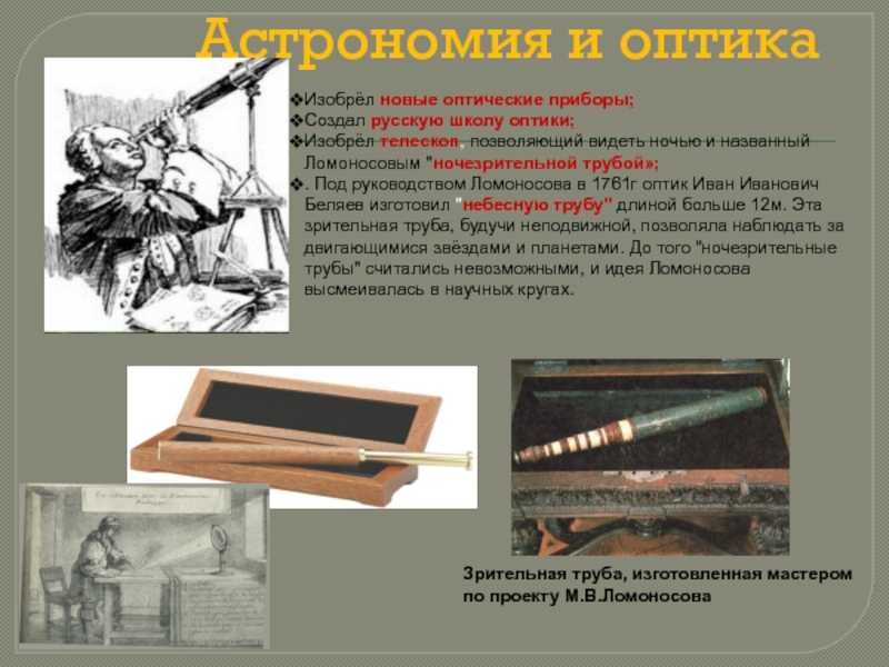 10 главных открытий ломоносова