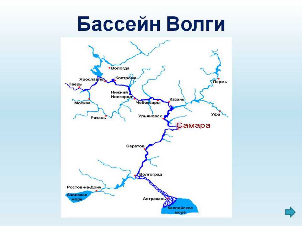 Через какие области протекает волга. Бассейн реки Волга на карте. Схема реки Волга. Схема бассейна реки Волга. Река Волга на карте от истока до устья.