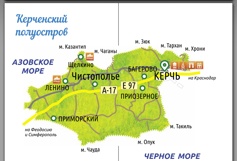 Подробная карта побережья крыма: города, поселки, интересные места
