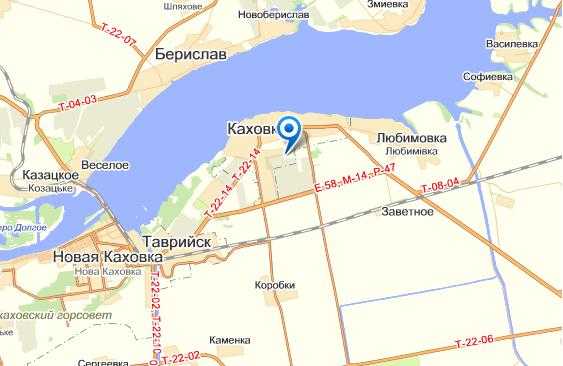 Новая каховка на карте, херсонская область. новая каховка где это находится?
