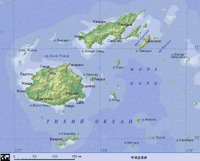 Карта моря фиджи, где находится море фиджи на карте мира