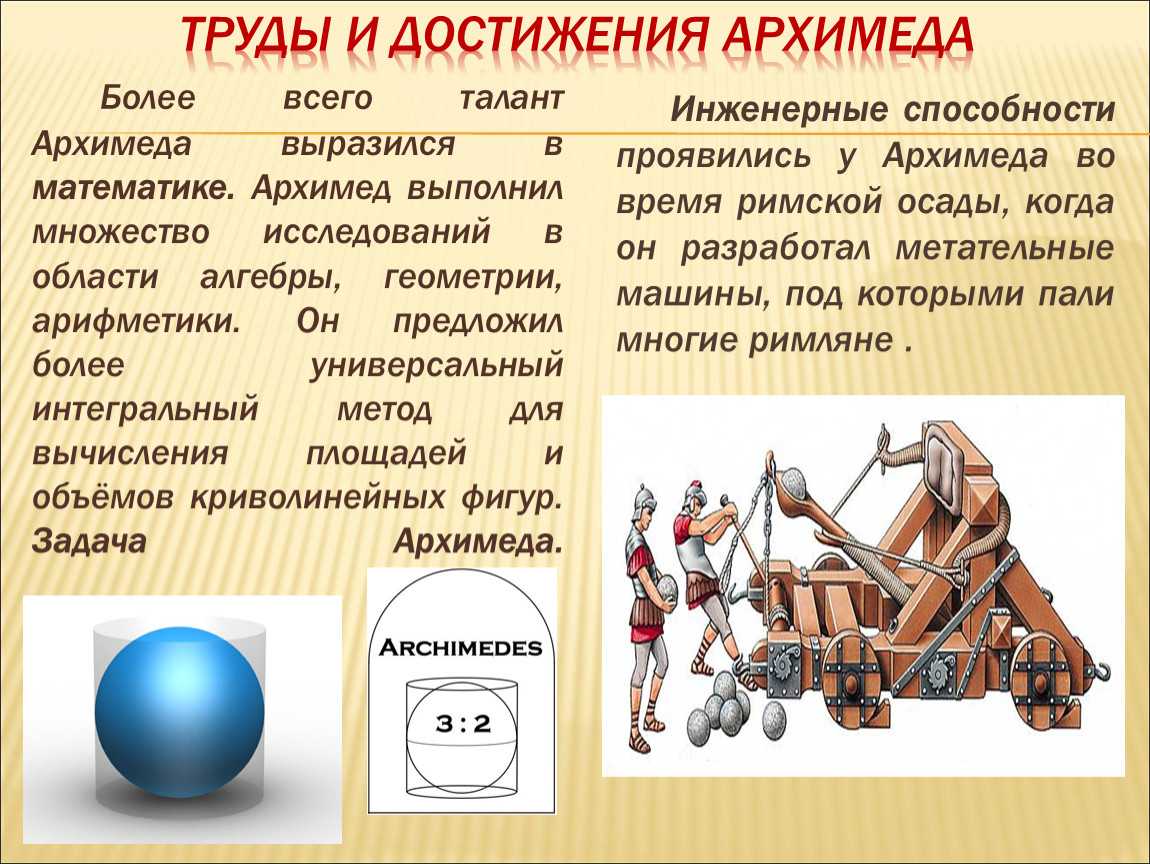 Открытие достижения. Архимед достижения. Труды и достижения Архимеда. Математические труды Архимеда. Архимед достижения кратко.