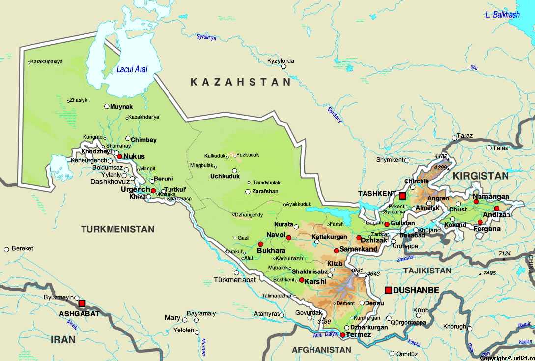 Можно узбекистан граница. Карта Узбекистана Uzbekistan Map. Географическая карта Узбекистана. Границы Узбекистана на карте. Физическая карта Узбекистана.
