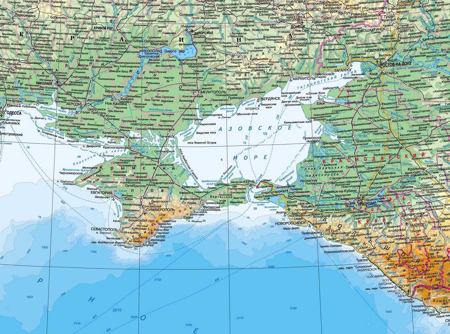 Города расположены на берегу черного моря. Азовское море карта побережья. Карта побережья Азовского моря с городами и поселками. Азовское побережье России карта курортов. Карта Азовское море побережье России с городами.
