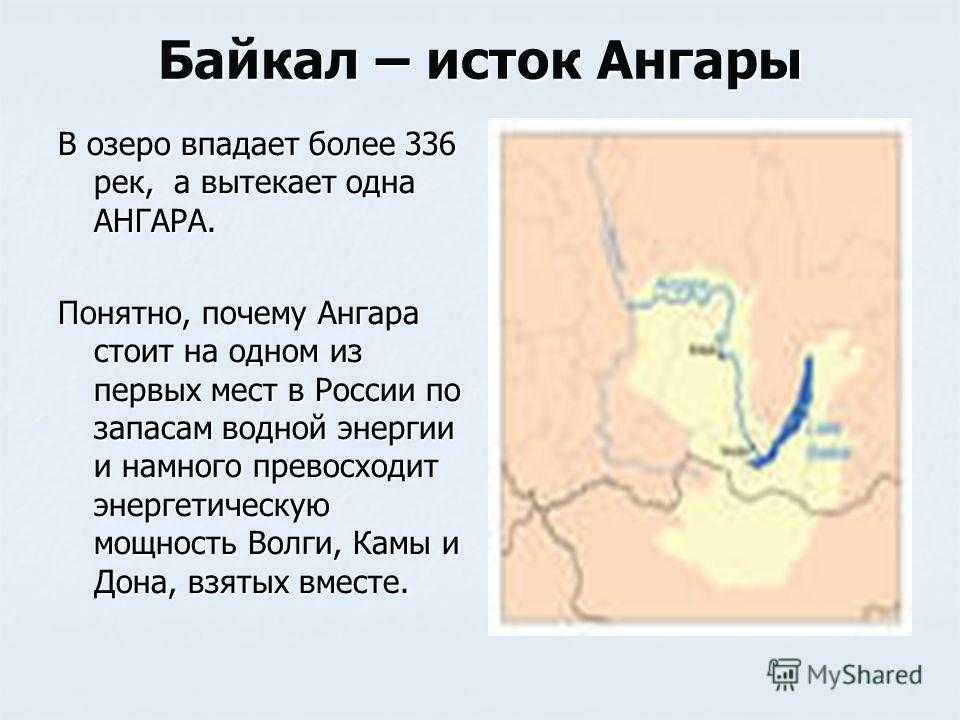 ангару исток и устье реки