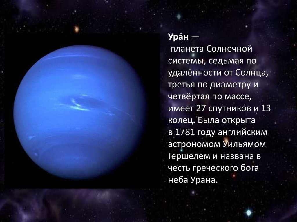 Планета уран: самая холодная планета