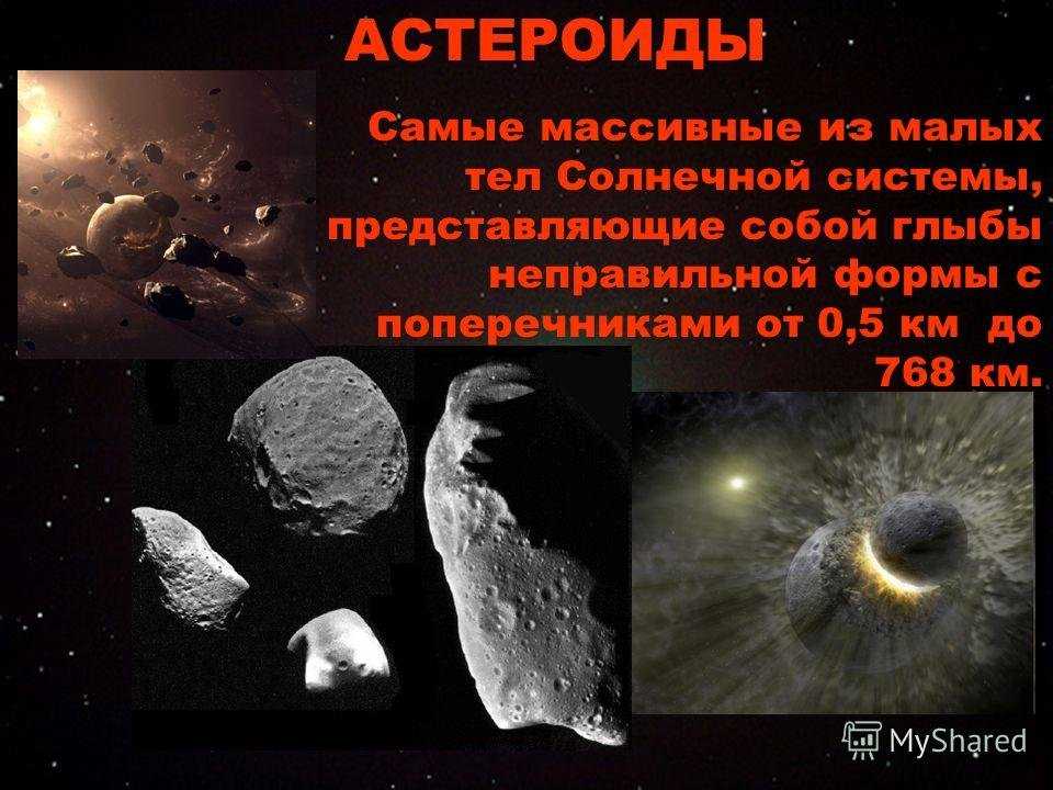 Астероиды солнечной системы