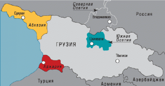 Осетия на карте — какая республика в россии?