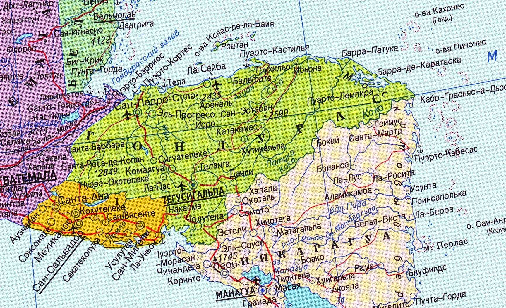 Страны мира - гондурас: расположение, столица, население, достопримечательности, карта