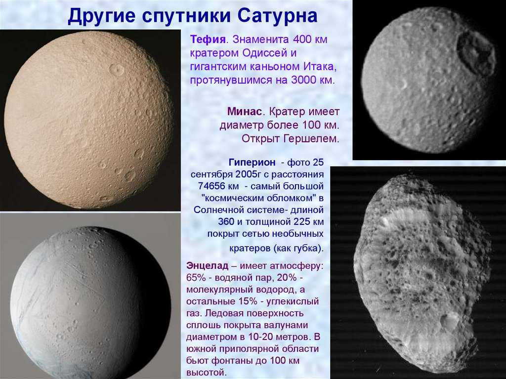 Спутник тефия: описание и фото