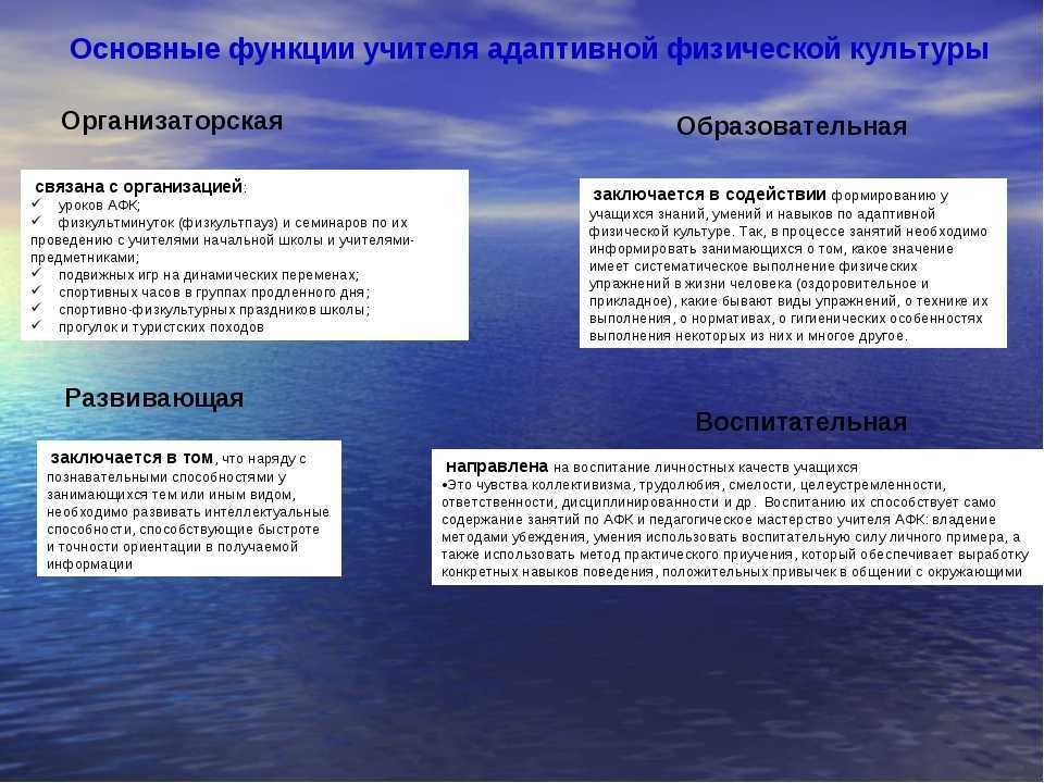 Реферат на тему: адаптивная физическая культура