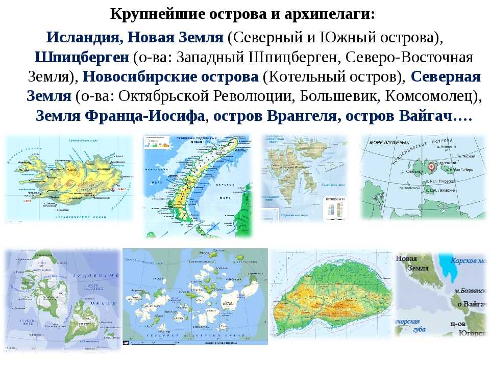 Крупные острова контурная карта