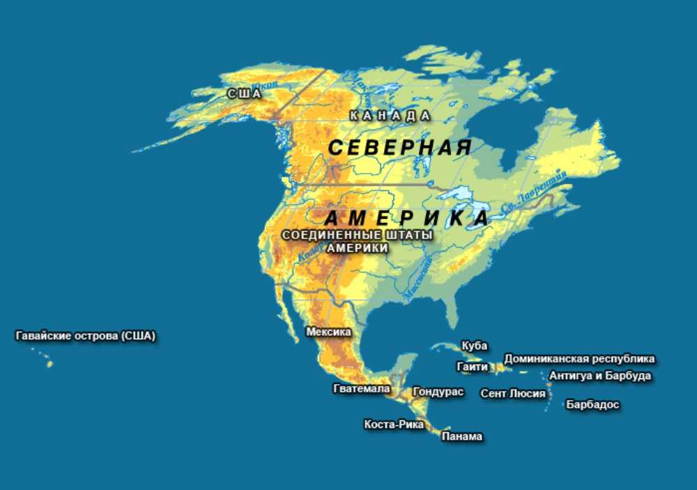 23 страны северной америки: полный список со столицами, карта, фото