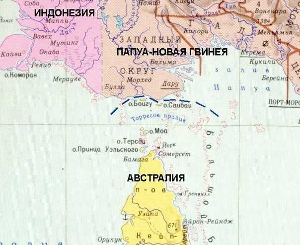 Где находится торресов пролив на карте? - quepaw