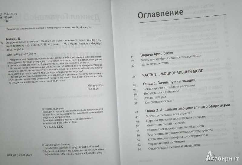 Эмоциональный интеллект. краткое содержание книги гоулмана