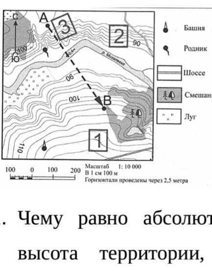 Карта абсолютных высот