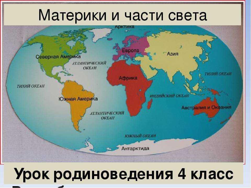Материки, океаны и части света • образавр
