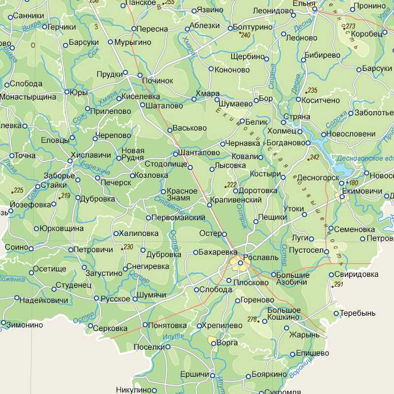 Карта смоленского района смоленской области