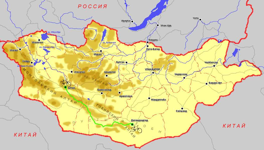 Карта регионов и провинций монголии с возможностью скачивания и печати - orangesmile.com
