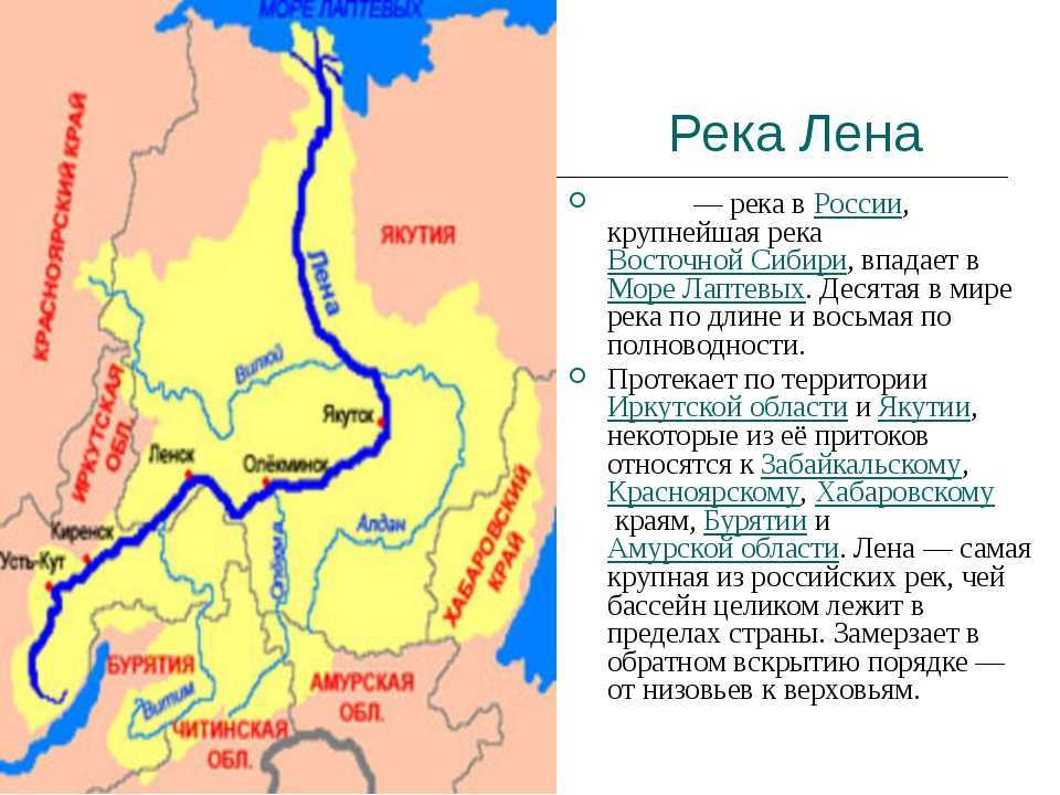 Лена (река) — россия — планета земля