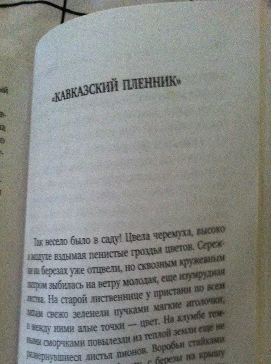 Маленьких сестёр расстраивает повесть Толстого Кавказский пленник Девочки придумывают для повести хорошую концовку, основывают на ней весёлую игру и решают, что эта история совсем не грустная