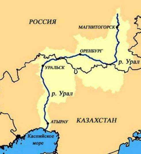 🌊река урал: притоки, исток, устье, карта, фотогаллерея