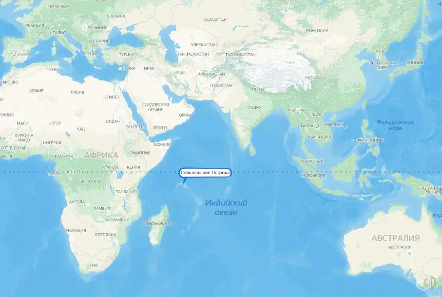Карта Сейшельских островов на карте. Сейшелы на карте фото.