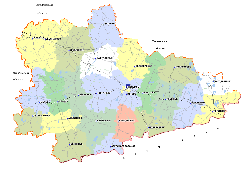 Карта Курганской области по районам с дорогами. Карта Курганской области с районами. Курганская область карта с районами и деревнями. Курганская область карта с районами и деревнями и дорогами.