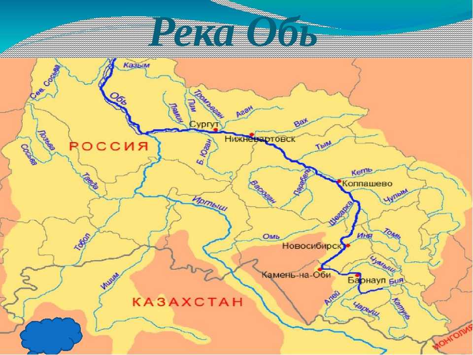 Река омь на карте от истока в новосибирской области до устья в омской